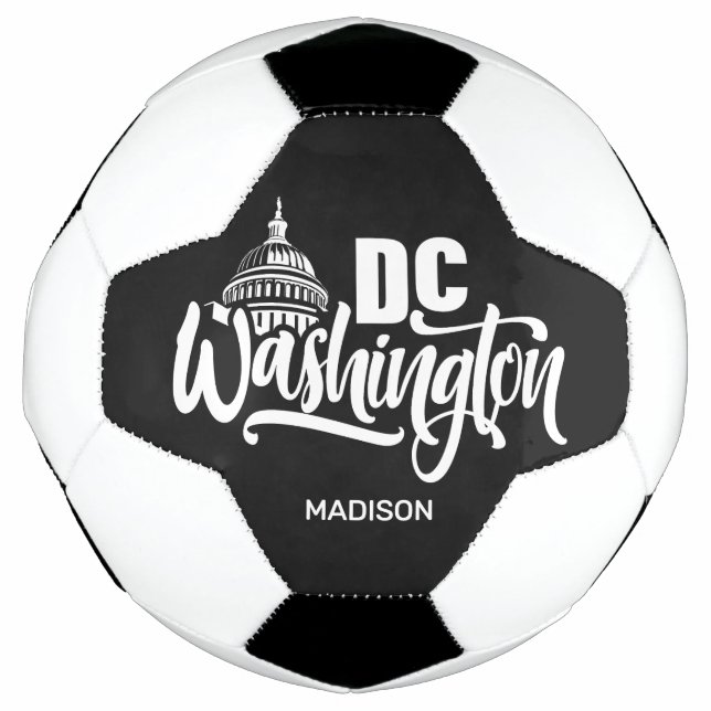 Benutzerdefinierter Name & Farbe Washington DC Fußball (Vorderseite)