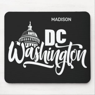 Benutzerdefinierter Name & Farbe Washington DC Mousepad
