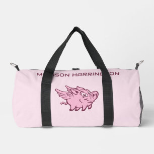 Benutzerdefinierter Name Fliegende Schweine Duffle Bag
