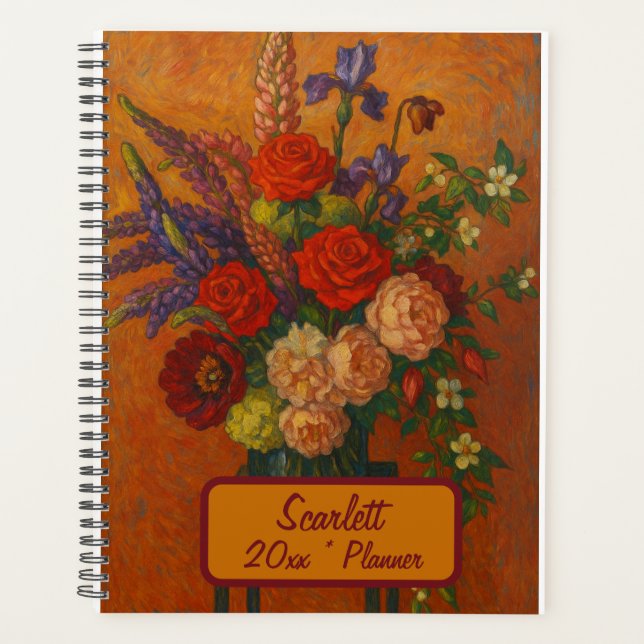 Benutzerdefinierter Name  Floral Planner Planer (Vorderseite)