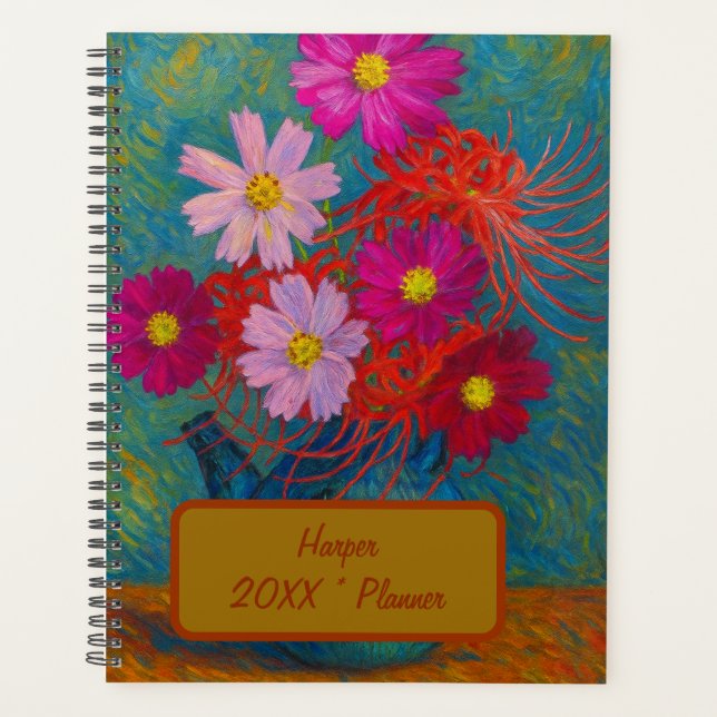 Benutzerdefinierter Name  Floral Planner Planer (Vorderseite)