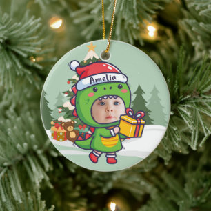 Benutzerdefinierter Name + Foto Nachricht an mich- Keramik Ornament