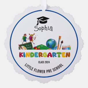 Benutzerdefinierter Name für den Kindergartenabsch Ornament Karte