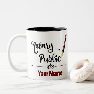 Benutzerdefinierter Name für den Notar-Tintenpatro Zweifarbige Tasse