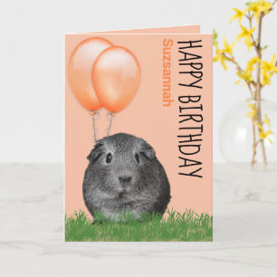 Benutzerdefinierter Name Geburtstag Meerschweinche Karte