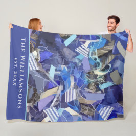 Benutzerdefinierter Name Gegründetes Jahr Blau Lil Fleecedecke