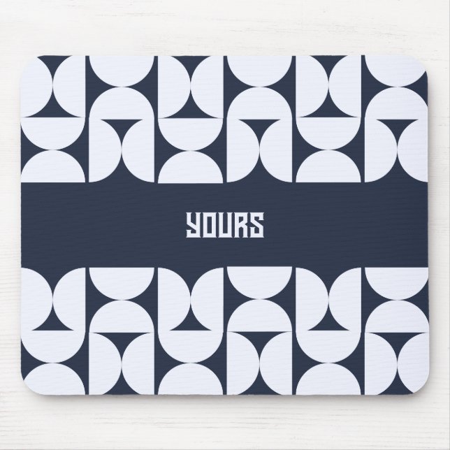 Benutzerdefinierter Name Geometrischer Bogen-Mausp Mousepad (Vorne)