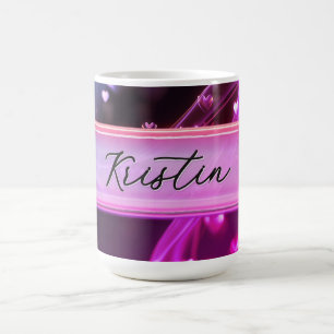 Benutzerdefinierter Name Girl Power Glas   Persona Kaffeetasse