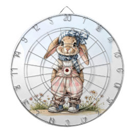 Benutzerdefinierter Name girly Kaninchen blau kari Dartscheibe