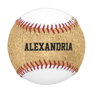 Benutzerdefinierter Name Gold Glitter Folie Glanz Baseball