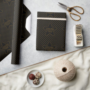 Benutzerdefinierter Name Gold Metallische Folie Bi Geschenkpapier