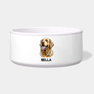Benutzerdefinierter Name Golden Retriever Hund Por Napf