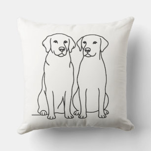 Benutzerdefinierter Name Golden Retriever & Labrad Kissen