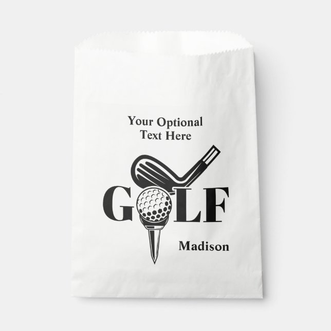 Benutzerdefinierter Name Golf Geschenktütchen (Vorderseite)