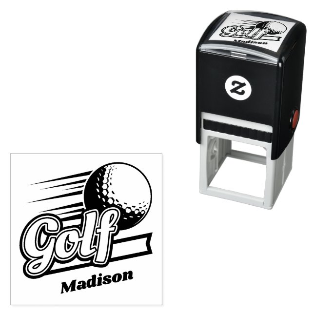 Benutzerdefinierter Name Golf Permastempel (Beispiel)