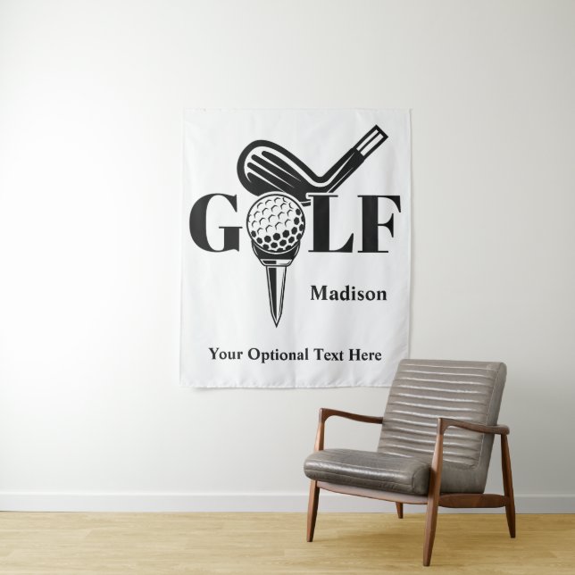 Benutzerdefinierter Name Golf Wandteppich (Beispiel)