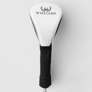 Benutzerdefinierter Name Golfball und Kranz Golf Headcover