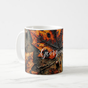 Benutzerdefinierter Name Grungy Herbst Industriell Kaffeetasse