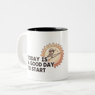 Benutzerdefinierter Name Heute Ist Ein Guter Tag Z Zweifarbige Tasse