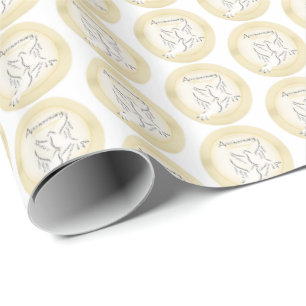 Benutzerdefinierter Name, Hochzeitsjubiläums-Segen Geschenkpapier