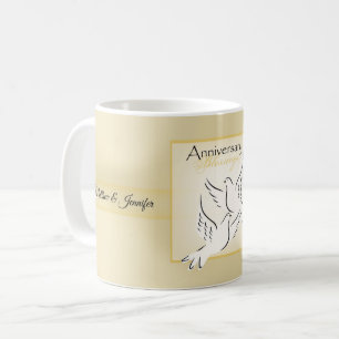 Benutzerdefinierter Name, Hochzeitsjubiläums-Segen Kaffeetasse