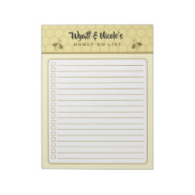 Benutzerdefinierter Name Honey Do List Notizblock