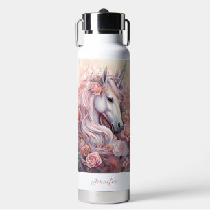 Benutzerdefinierter Name Hübsches Einhorn Trinkflasche