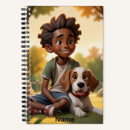 Benutzerdefinierter Name Hund Freund Notizbuch
