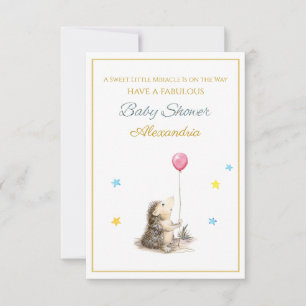 Benutzerdefinierter Name Igel mit Luftballon Baby