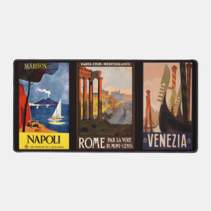 Benutzerdefinierter Name Italien Vintage Reise Schreibtischunterlage