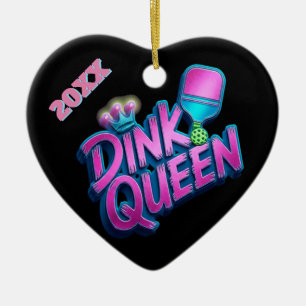 Benutzerdefinierter Name Jahr Dink Queen Picklebal Keramik Ornament