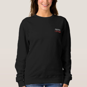 Benutzerdefinierter Name Kapitän Besticktes Sweatshirt