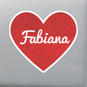 Benutzerdefinierter Name Klassisches rotes I Love  Aufkleber