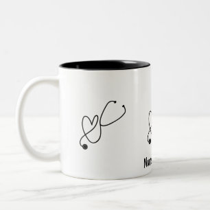 Benutzerdefinierter Name Krankenpfleger Stethoskop Zweifarbige Tasse