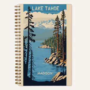 Benutzerdefinierter Name Lake Tahoe Notizbuch