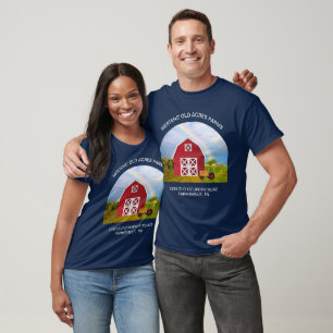Benutzerdefinierter Name Land Farm Roter Stall Bla T-Shirt