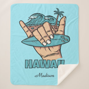 Benutzerdefinierter Name & Location Surf Shaka Sherpadecke