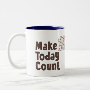 Benutzerdefinierter Name Mach den Tag zählend Moti Zweifarbige Tasse