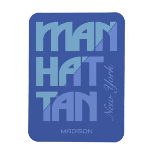 Benutzerdefinierter Name Manhattan New York Magnet
