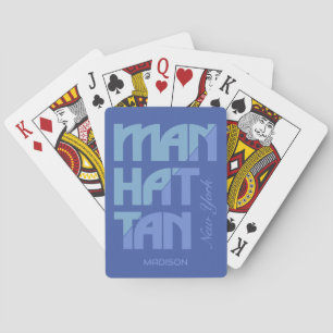 Benutzerdefinierter Name Manhattan New York Spielkarten