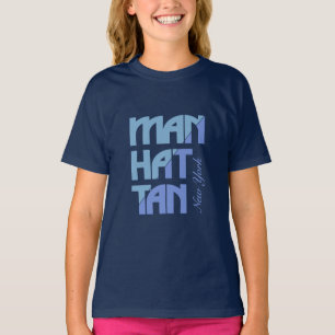 Benutzerdefinierter Name Manhattan New York T-Shirt