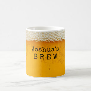 Benutzerdefinierter Name/ Mans Bierbar-Brauerei Kaffeetasse