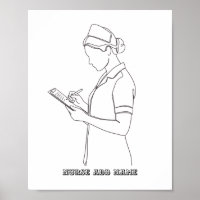 Benutzerdefinierter Name Minimalistischer Krankenp