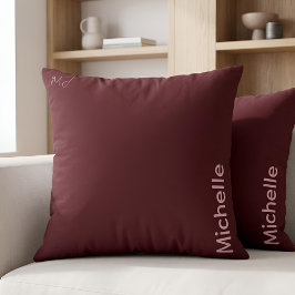 Benutzerdefinierter Name Minimalistischer Luxus Bu Kissen