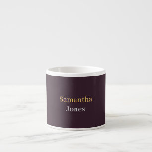 Benutzerdefinierter Name minimalistisches modernes Espressotasse