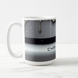 Benutzerdefinierter Name mit tropfendem flüssigem Kaffeetasse