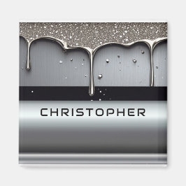 Benutzerdefinierter Name mit tropfendem flüssigem Magnet