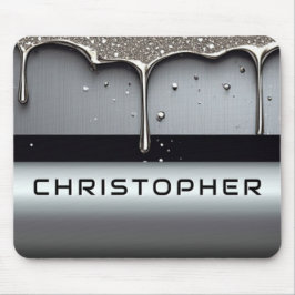 Benutzerdefinierter Name mit tropfendem flüssigem Mousepad