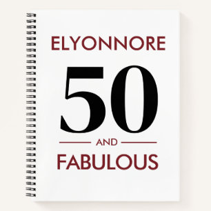 Benutzerdefinierter Name Modern 50 Und Fantastisch Notizbuch