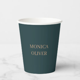 Benutzerdefinierter Name modern minimalistisch pro Pappbecher